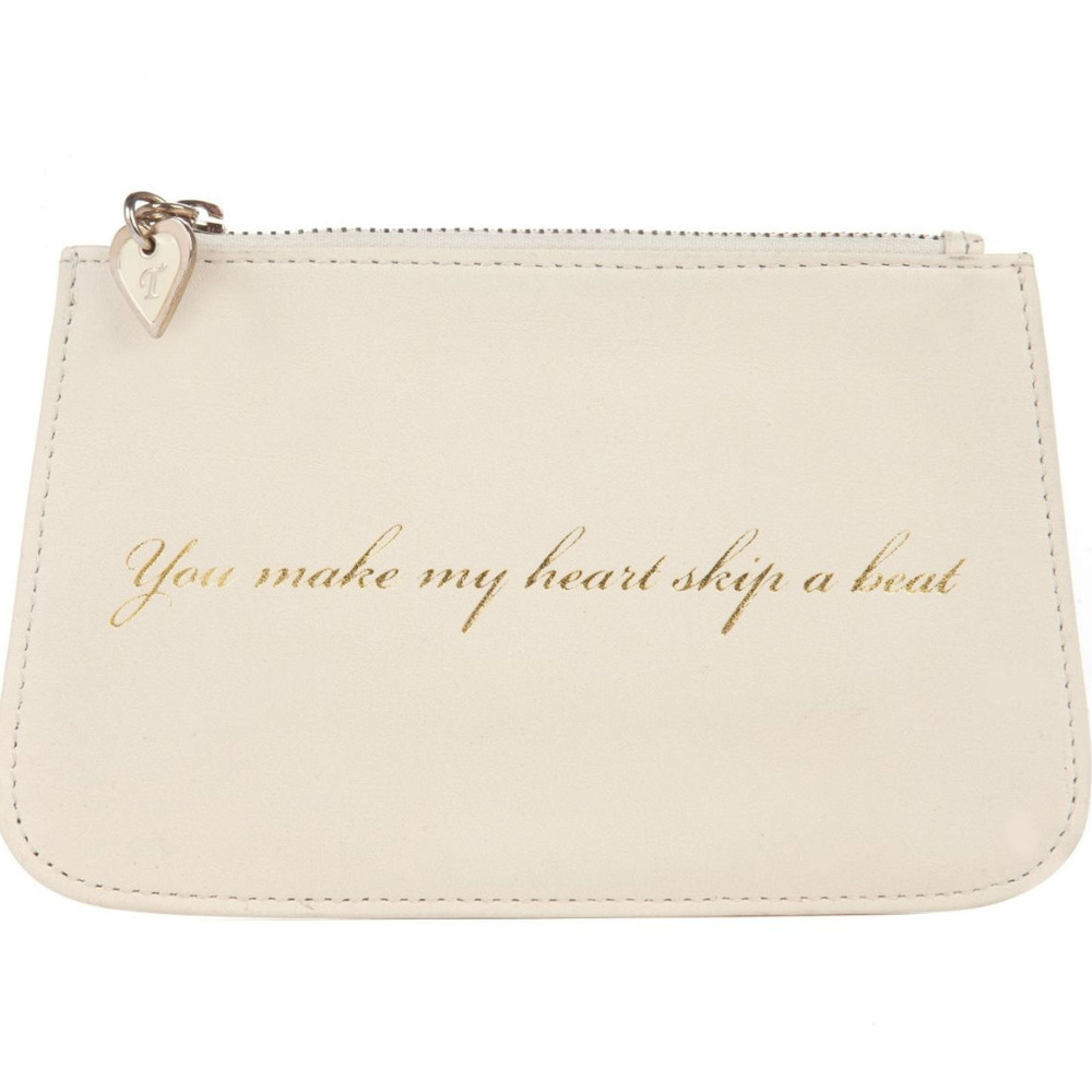 NEW TED BAKER LONDON Leather Coin Purse Heart NWOT